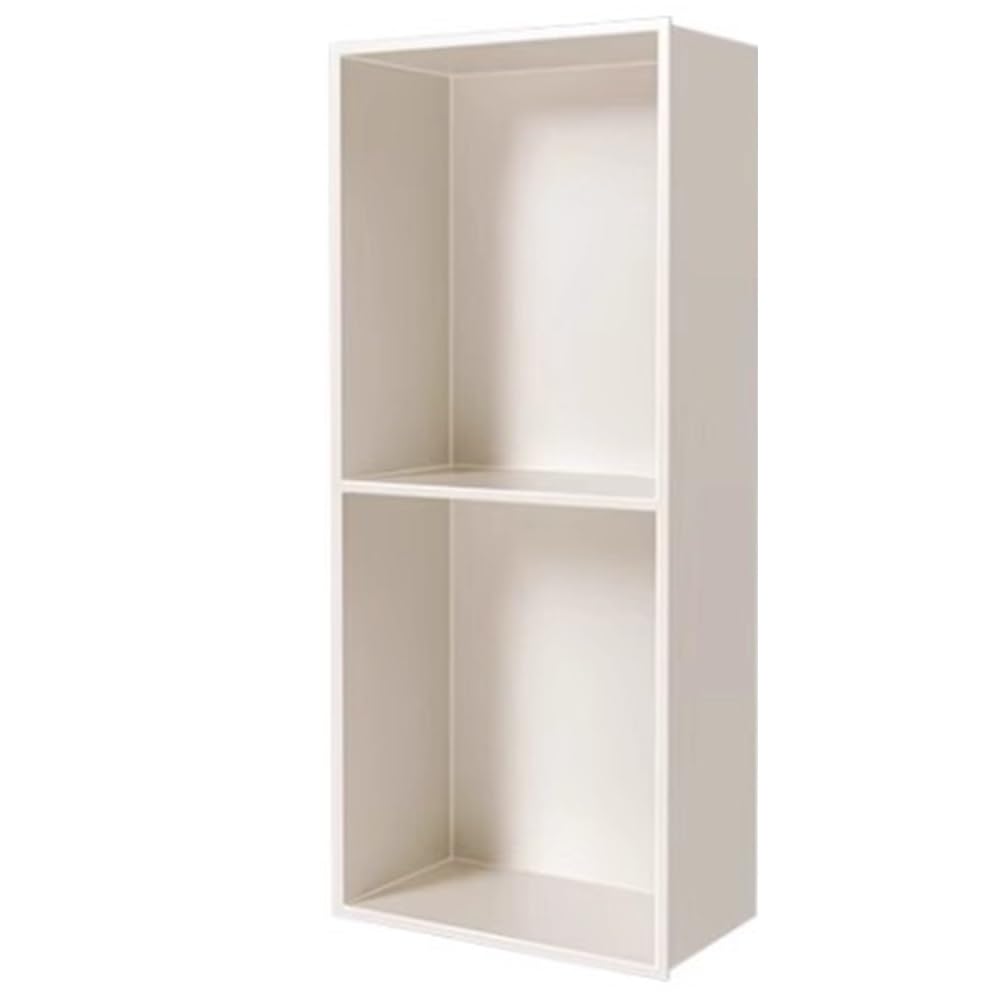 Estantes de ducha empotrables impermeables – Almacenamiento rectangular blanco mate para champú y jabón, baño montado en la pared con soporte para papel higiénico, 28 unidades