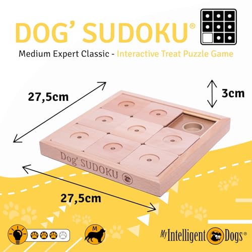 My Intelligent Dogs Interaktives Hundespielzeug Intelligenz, Hundepuzzle - Intelligenzspielzeug für Hunde Mentalen Auslastung - Interaktives Spielzeug Hund, Denkspiele für Hunde Sudoku M Expert