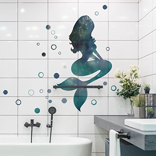 Vinilo Decorativo Sirena Cielo Estrellado Verde miniatura 3