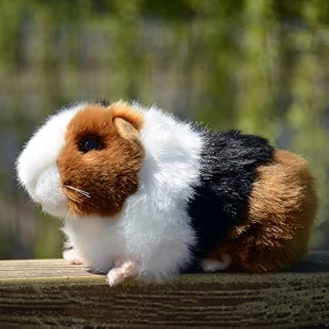 Tiny Heart Stuffed Guinea Pig Animal Toy, 7.87inch Tricolor Cute Realistic Plush Guinea Pig Toys for Children Birthday Present Cover