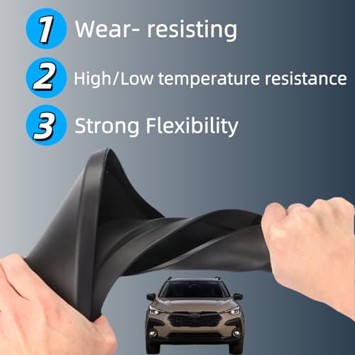 Image of No Drill Mud Flaps Splash Guards Compatible with 2024-2026 Subaru Crosstrek(Not Fit Crosstalk Wilderness),OEM Style Textured Black Custom Fit All Weather Exterior Accessories(4PCS)