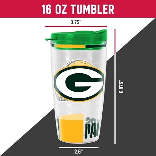 Image of Rico Industries NFL Football Double Wall Classic 16oz Or 20oz Tritan Tumbler W Lid
