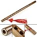Bamboo Piccolo Flute Without Membrane Hole Short Transverse Flute Traditional Chinese Woodwind Musical Instrument for Beginners (Key G/15inch)