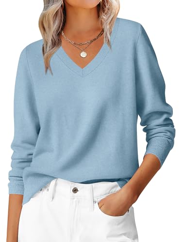 ANRABESS Womens Long Sleeve V Neck Sweaters 2025...
