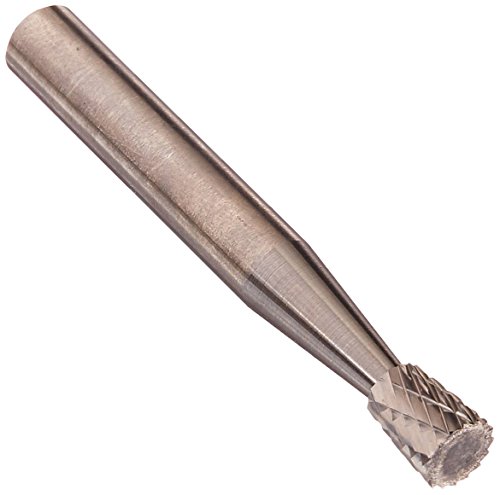 Image of Drill America SN-1 Carbide Burr /Rotary File Inverted Cone Double Cut for Die Grinder 1 /4 inch Dia. x 5 /16 inch Cut Length with 1 /4 inch Shank and 2 inch Overall Length, DUL Series