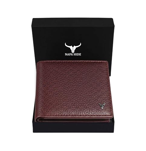 Image of NAPA HIDE Leather Wallet for Men (Maroon)