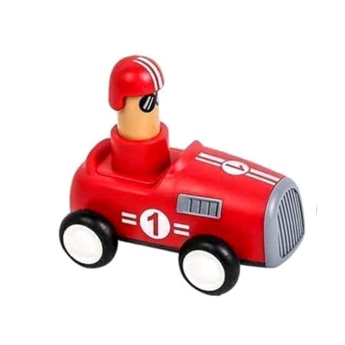 Image of MINISO Press N Go Friction-Powered Toy Cars for Kids - Battery-Free Racing Car, Retro Style, Safe & Durable