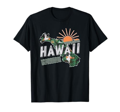 Retro USA Vintage American Graphic US State Hawaii T-Shirt
