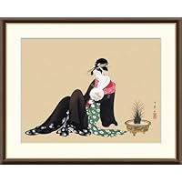 Amazon｜夏姿美人図 喜多川歌麿 42×34㎝ F4 J2-146 額入り