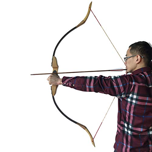 Arc Recourbé Traditionnel Mongol Avec Flèches En Bois – Toparchery – 53 Pouces – Noir