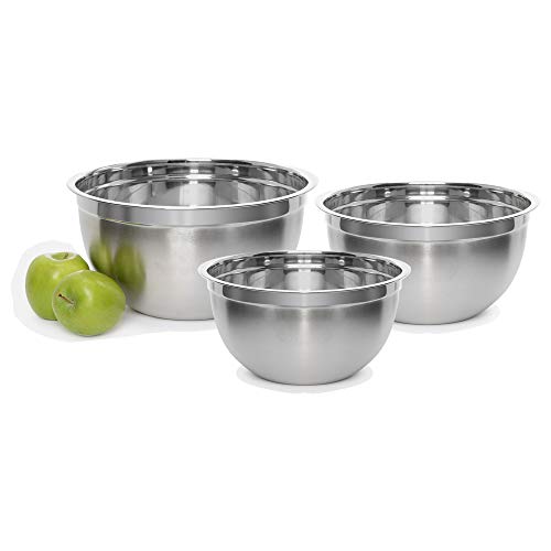 Set de 3 tazones para mezclar de acero inoxidable miniatura 1