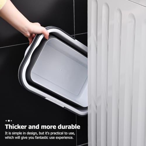 Seau pliable 15l noir UKCOCO haute résistance en élastomère durable - 6