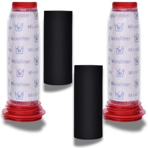 UTIZ 2Pack Replacement Filters for Bosch Athlet Upright Cordless Vacuum Cleaner BCH6PETGB BCH61840GB (2 Microsan Stick Filters+2 Foam Filters)