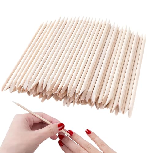 200 Piezas Palitos de Naranjo Manicura, Palitos de Naranjo, Palillos de Madera para Cutículas, Manicura, Pedicura, Nail Art, Uñas, Belleza, Pestañas, Tatuajes, DIY (11.4cm)
