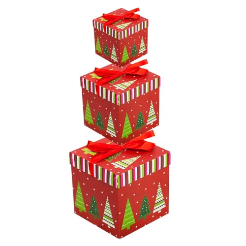 Boîte de Noël empilable avec couvercle pour ranger et protéger sans froisser