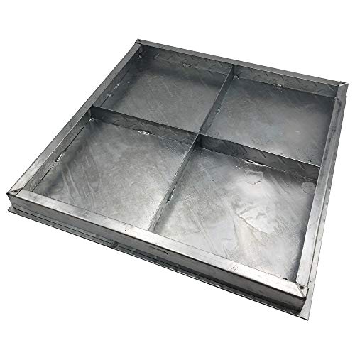 Kanaldeckel Einside verzinkt und verstärkt aus Stahlblech, 85 x 85 cm