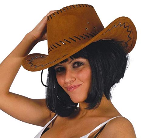 FIESTAS GUIRCA GUI13070 Chapeau de Cowboy en Cuir Marron