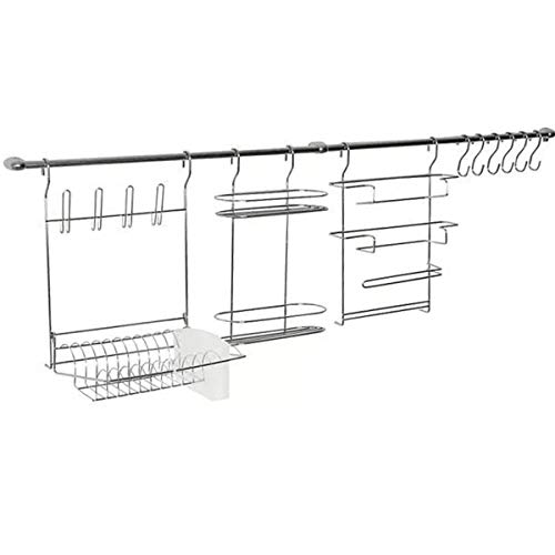 Conjunto Cozinha Escorredor de Louças Porta Rolos Prateleira