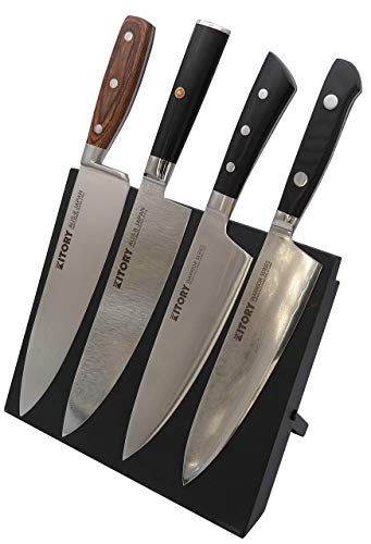 Kitory Magnetic Knife Block Foldable Holder Rack Board Stands with Strong 10 inch Powerful Enhanced Magnets - Cutlery Display Stand and Storage Rack