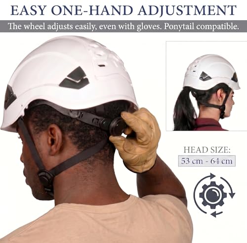 Casco de seguridad ABS ventilado con banda ajustable para industria y construcción 4