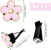 Frienda Clip para Ventilación de Auto con Flor Margarita, 3/3.3 cm, Rojo, Rosa, Blanco) | Accesorios Lindos y Estéticos para Tablero, Clip para Rejillas de Aire Acondicionado, Decoración Floral para Estilo Interior de Vehículo 4