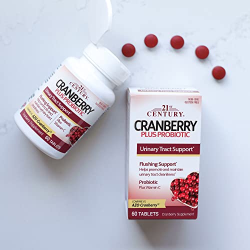 21St Century Cranberry Plus Probiotic Tablets, 60 Count #TOP5