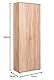 Inter Link – Mehrzweckschrank – Besenschrank – Putzschrank - Allzweckschrank – Haushaltsschrank – 2 Türen – 3 Böden – Breite:70cm - Tiefe:34cm - Höhe:190cm – Gallo HHS – Sonoma Eiche