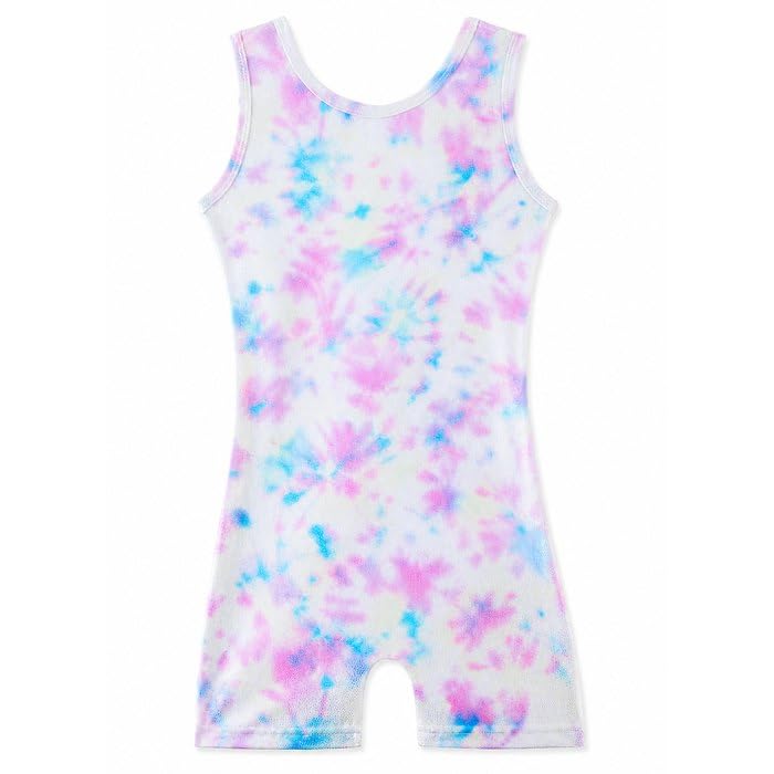 HOZIY Gymnastics Leotards for Girls with Shorts Toddlers Biketards Rainbow Unicorn Dinosaur Mermaid Leopard Flower Galaxy