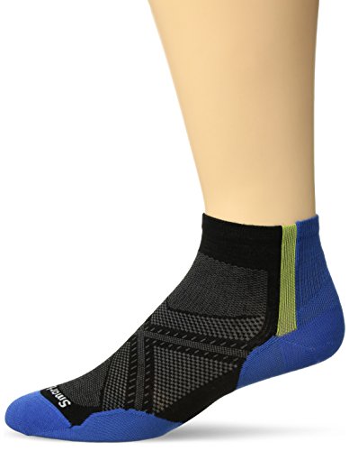 Smartwool Men's PhD Run Ultra Light Pattern Low Cut Socks BLACK L