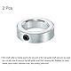 sourcing map 2Pack Schaftring Stellringe 20mm Befestigungsring Verzinkter Karbonstahl Set Schaftmanschette Schraube Klemmen Optische Achse Führungsschiene Silberton