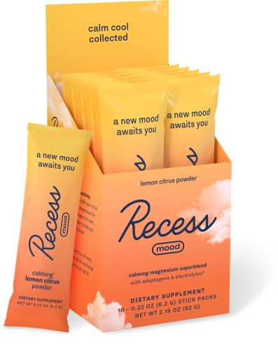 Recess Mood Powder, Calming Magnesium L-Threonate Blend With Passion Flower, L-Theanine, Electrolytes, Magnesium Calm Support Powder Supplement… #TOP22