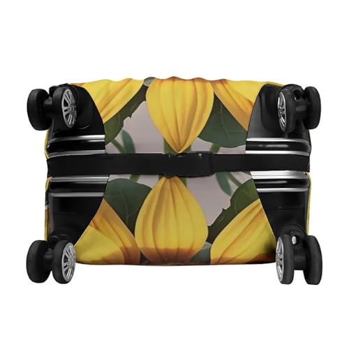 Sloth Sitting on Sunflower Printed Luggage Cover Protector, Fits 18-32 Inch Luggage 6