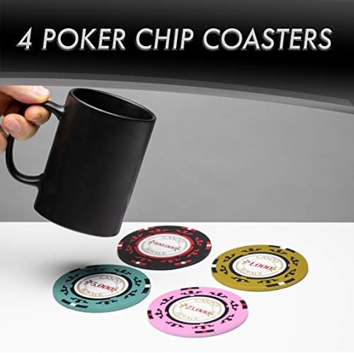 Paladone Casino Royale Poker Chip Coasters, Officially Licensed James Bond 007 Merchandise