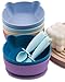 teensy peepsy Silicone Bowl Suction with Spoon and Fork for Babies 6 months+ Suction Bowls for Baby Utensils 6-12M+ BLW Baby Essentials Newborn Essentials Must Haves (Aquamarine)