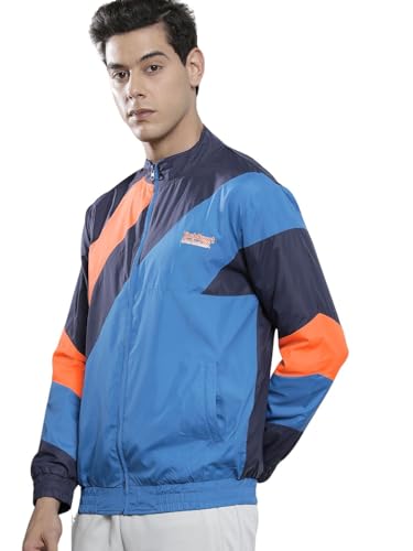 Image of The Indian Garage Co Men Regular Fit Colorblocked Wind Cheater