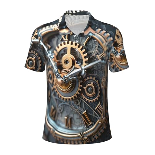 Polo imprimé à manches courtes EdWal anti-transpiration style sport homme