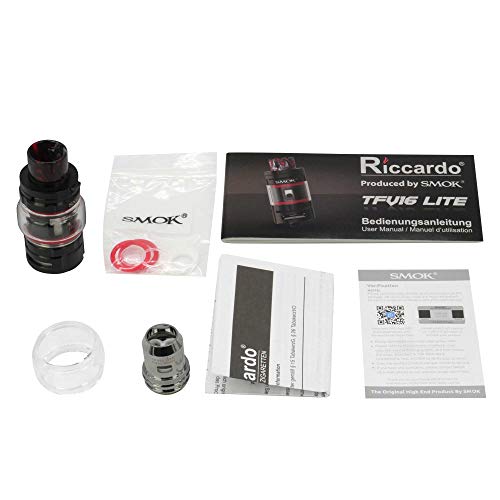 SMOK TFV16 Lite Tank 5 ml, Durchmesser 24,5 mm, DL Verdampfer für e-Zigarette, schwarz – Bild 3