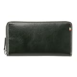 [ミラグロ] タンポナートレザー ギャルソンウォレット（メンズ 財布 長財布 大容量 小銭入れ コイン カード 札入れ 緑 革 レザー 本革 人気） CA-Y-661 (グリーン)