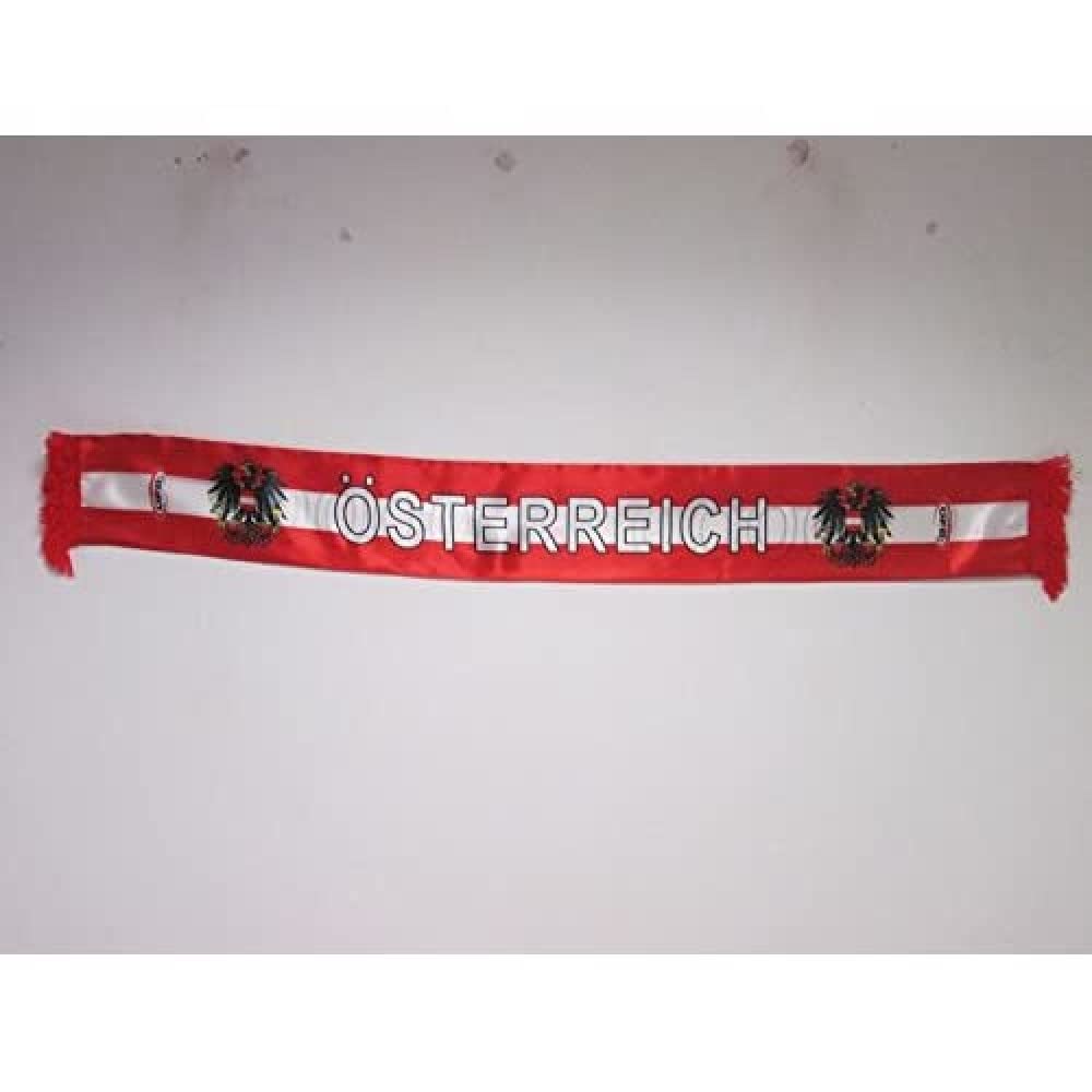 AZ FLAG - Austria Fan Scarf 5'' - Austrian Football Scarfs 100% Satin 150 cm - 5 Feets