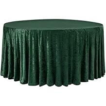 CVL 1 Pc, Velvet 132" Round Tablecloth - Emerald Green for Wedding, Winter Wonderland Theme, Holiday Celebration, Birthday Party