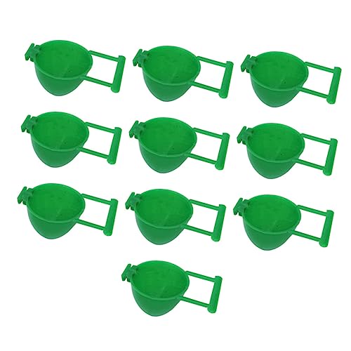 BESPORTBLE 10Pcs Bird Feeding Bowl Durable Plastic Drinking and Food Bowls for Parrots Easy to Clean for Bird Cages Holds Water and Food
