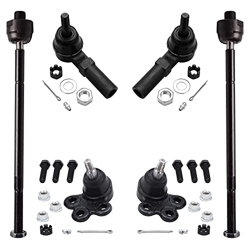 Image of Detroit Axle - 8pc Front Suspension Kit for 00-05 Buick LeSabre Cadillac DeVille Pontiac Bonneville, 01-03 Olds Aurora, 2 Struts & Coil Spring 2 Lower Ball Joints 4 Tie Rod Ends Replacement