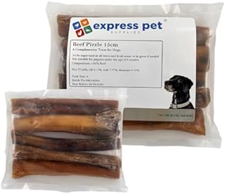 5 x 15cm (6-7") Inch Premium Extra Thick Bulls Pizzles Bully Dental Sticks Dog Treat Chews - 150g