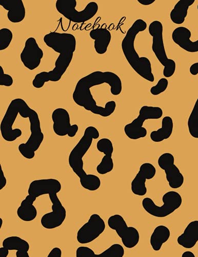 Notebook: Leopard Print Composition Notebook - College Ruled 120 Pages - Large 8.5 x 11