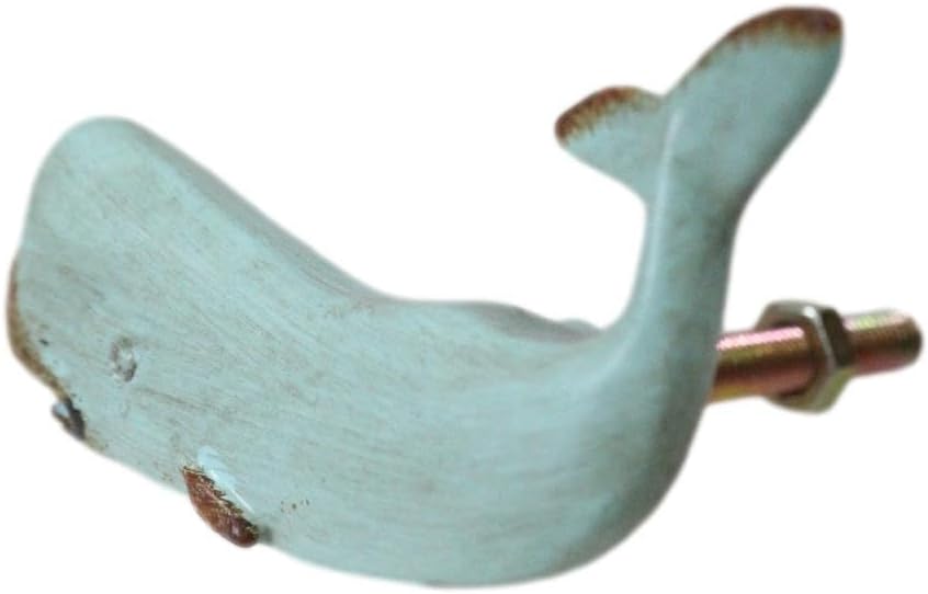 Ebros Gift Verdigris - Paquete de 6 cajones de hierro fundido pintados a mano de hierro fundido náutico, marina, esperma, ballena, cajón, armario,