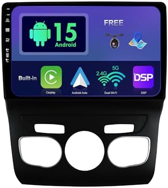 SXAUTO Android 15 IPS Car Stereo For Citroen C4 C4L DS4 (2013-2017) - 2G+32G - Wireless CarPlay/Android Auto - Rear Camera Free - 10.1 Inch 2 Din - DAB Steering Wheel Fast-boot Bluetooth DSP