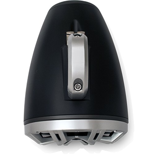 Image of KICKER Marine 8 inch LED Wake Tower System with Black enclosures and Silver Grilles, Includes Remote for LEDs