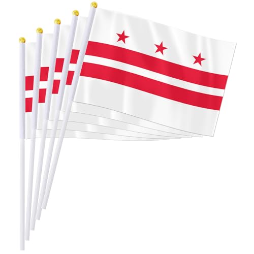 Drapeaux de Washington DC PTEROSAUR en polyester avec hampes robustes - 2