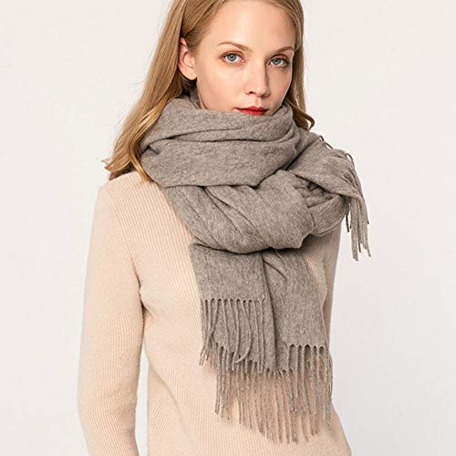 SXYD Soft Scarves 100% Wool Scarf Pashmina Shawls and Wraps for Women Cashmere Warm Winter More Thicker (Color : Color C)
