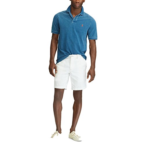Image of Polo Ralph Lauren Men Custom Fit Mesh Pony Logo Shirt (XXL, MediumIndigo)